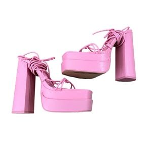 Public Desire Pink Platform Heels (UK size: 7 | US size: 9)